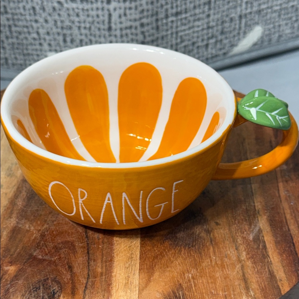 Rae Dunn ORANGE mug